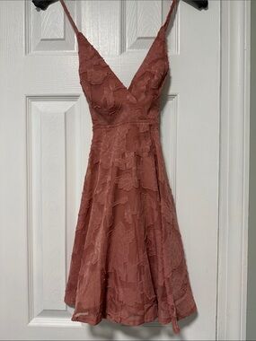 Blush Lace Spaghetti Strap Dress